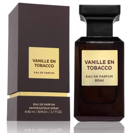 פרגרנס וורלד וניל אן טבקו - Fragrance World Vanille en Tobacco - בושם יוניסקס - 80 מ"ל EDP (מקורי)
