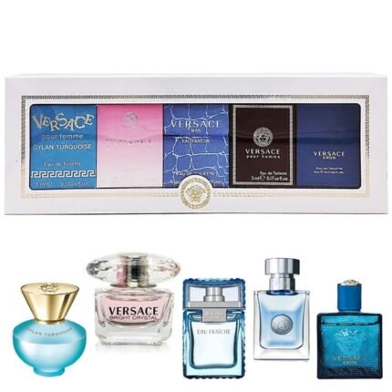 ורסאצ'ה סט מיני לגבר ולאישה - Versace Mini Set Man + Woman - סט בשמים לגבר ולאישה - 5 מ"ל * 5 יחידות או דה טואלט (מקורי)